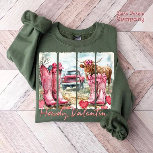 Howdy Valentine Crewneck Sweatshirt
