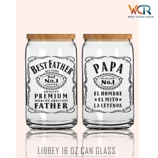 16 Oz Dad Beer Can Glass Father's Day Gift