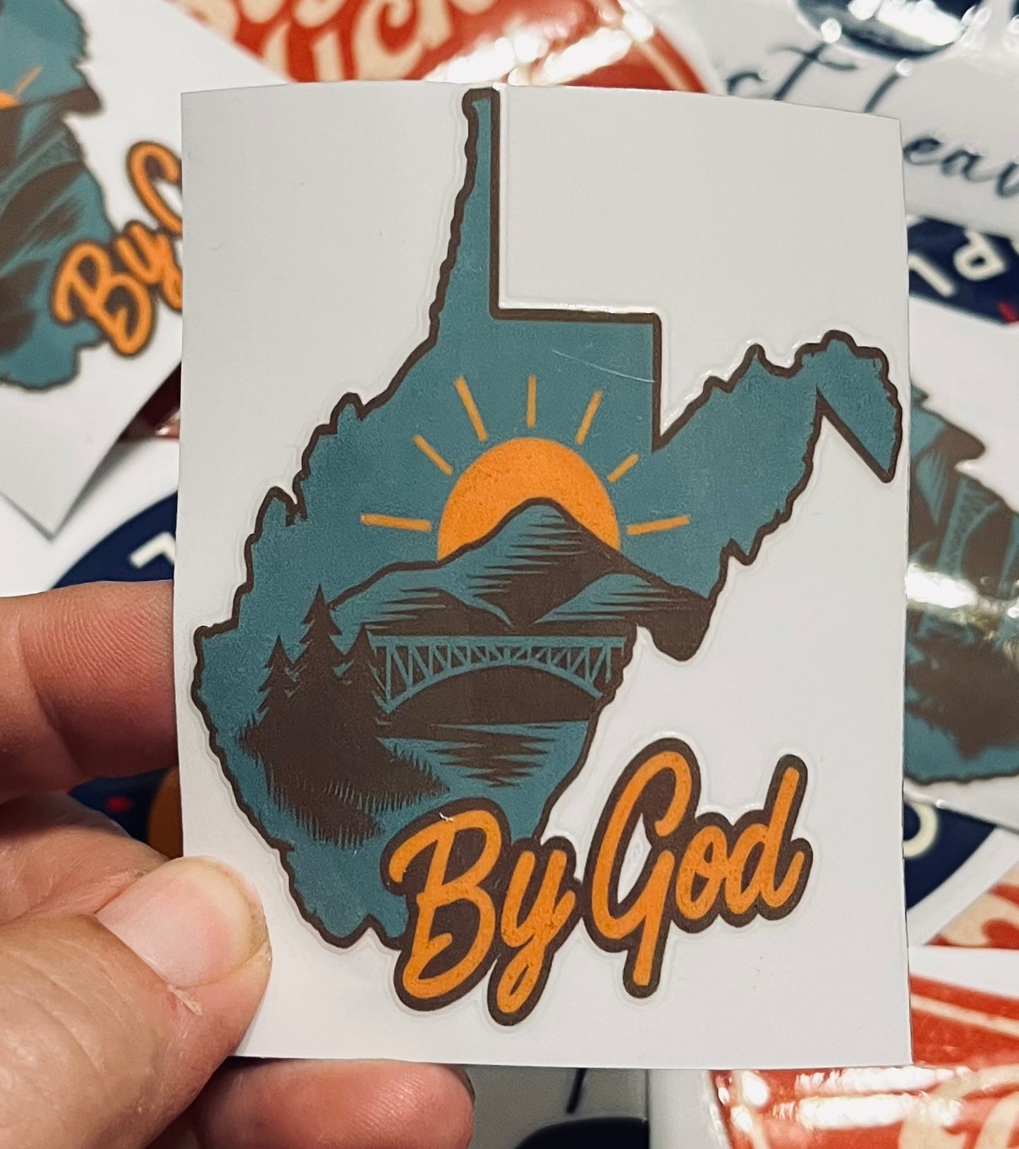 West “By God” Virginia Sticker