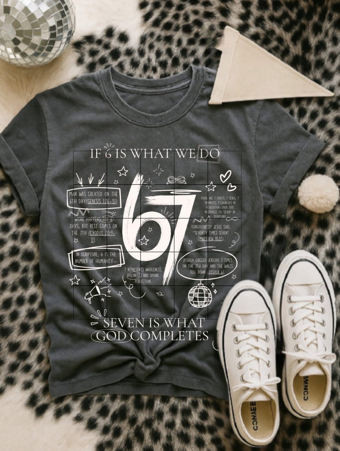 If 6 Is What We Do 7 Is What God Completes COMFORT COLORS or Softstyle Crewneck Sweatshirt