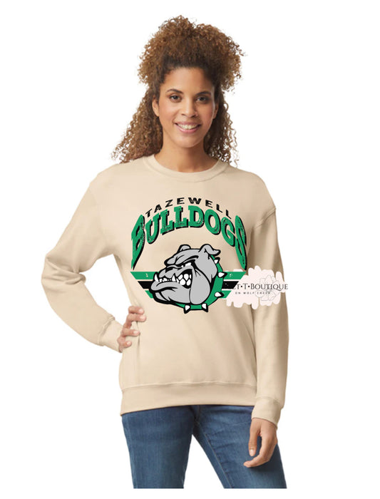 Vintage Tazewell Bulldogs Crew Neck Sweatshirt
