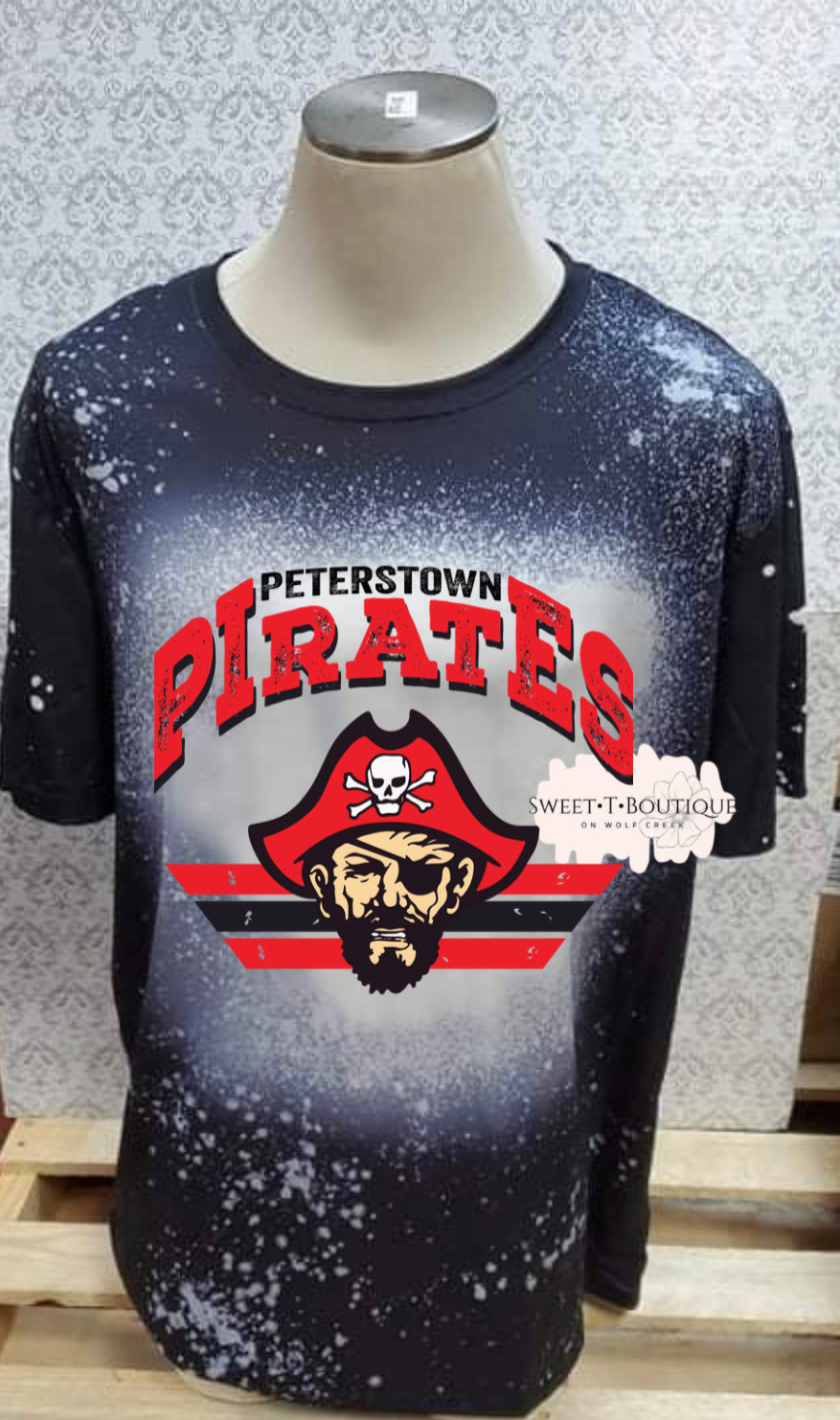 Vintage Distressed Peterstown Pirates Sweet T