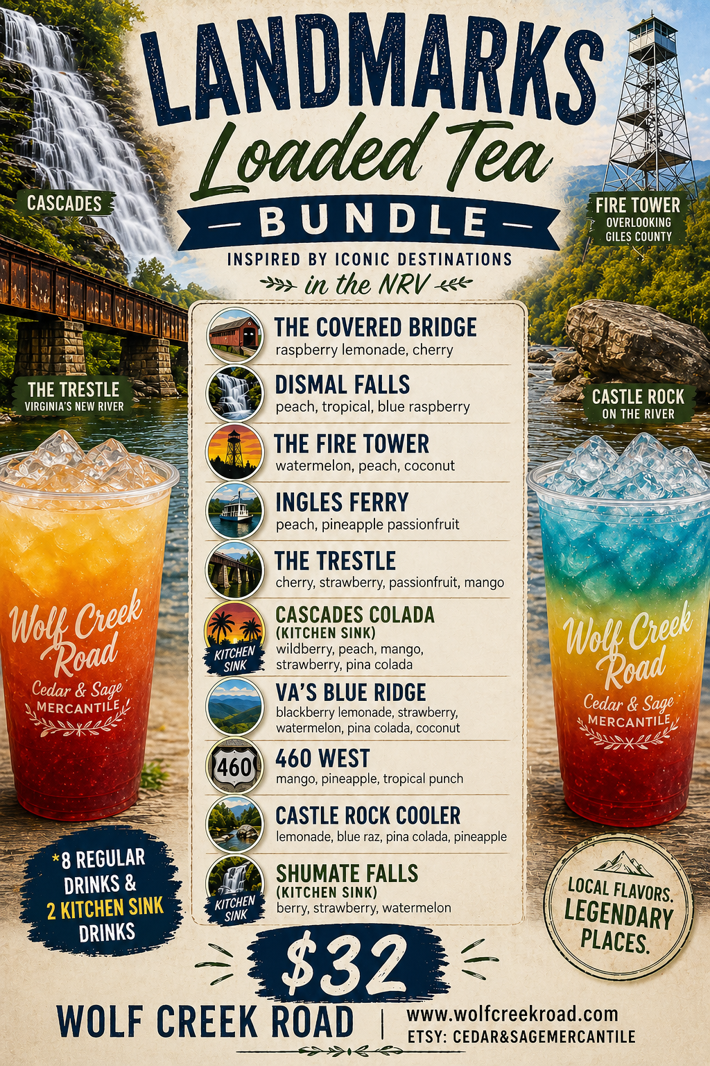 LANDMARKS OF SWVA LOADED TEA BOMB BUNDLE