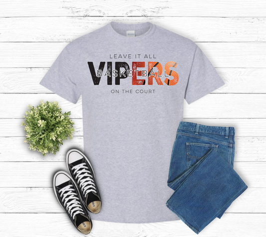 Vipers Leave It All On The Court Short Sleeve T-Shirt