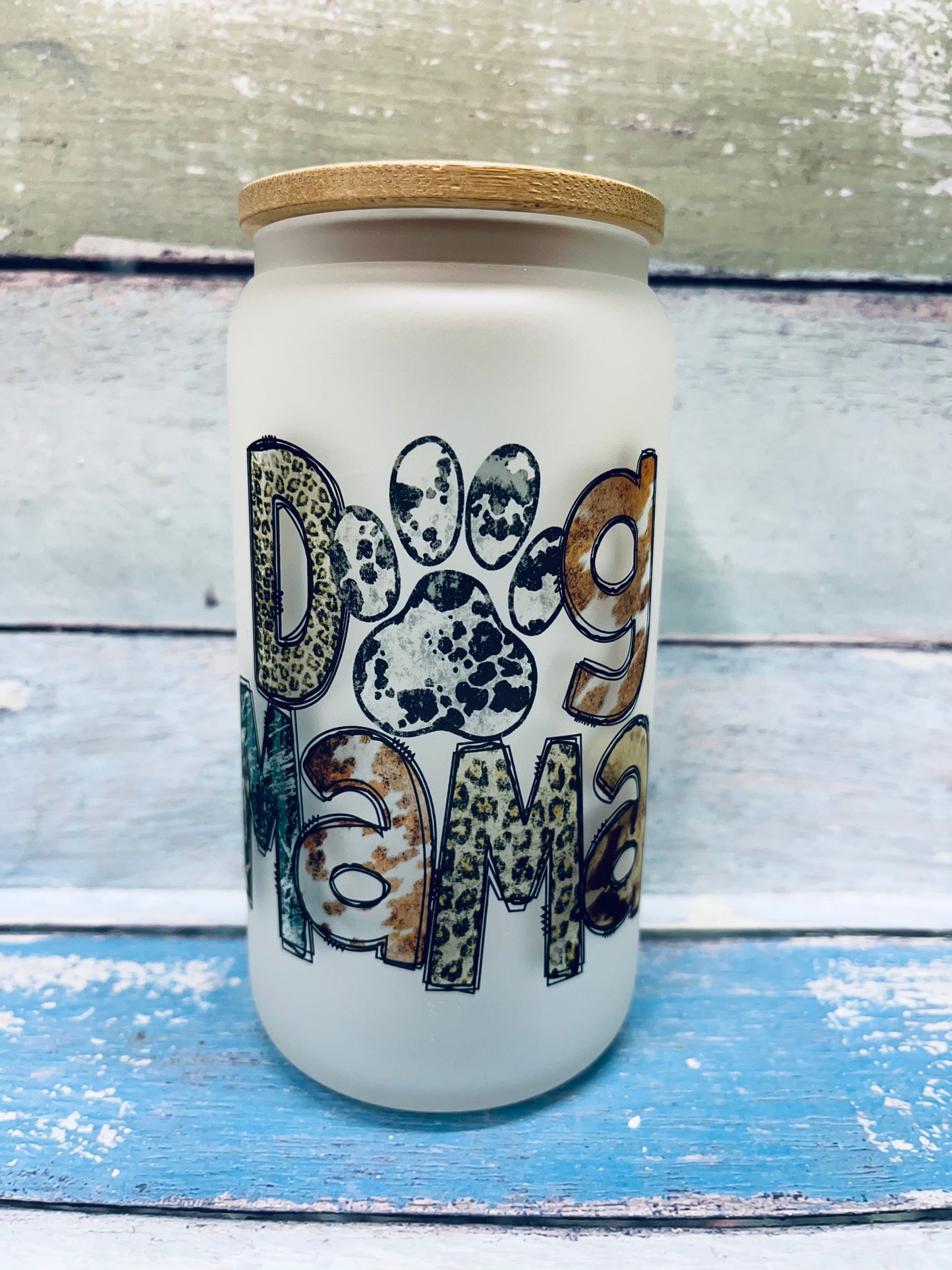 16 Oz Dog Mama Iced Coffee Creek Can Glass
