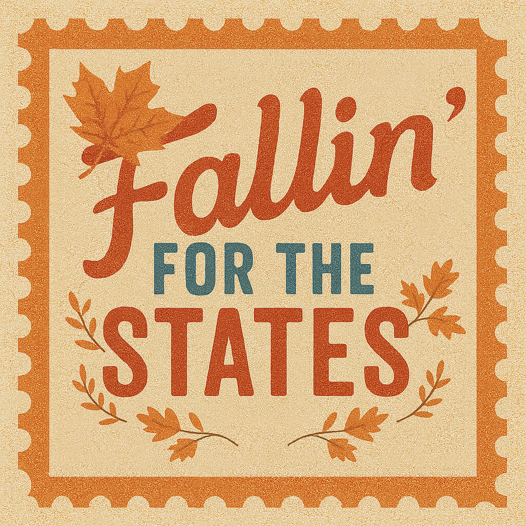 Fall State & Destination Vintage Style Stamp Comfort Colors Shirt