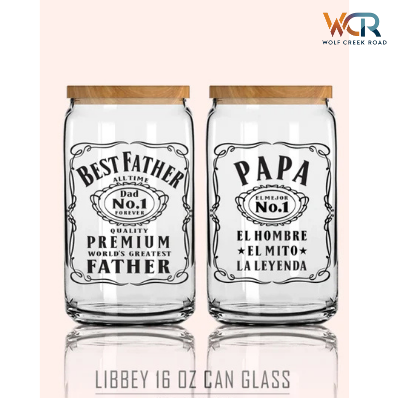 16 Oz Dad Beer Can Glass Father's Day Gift