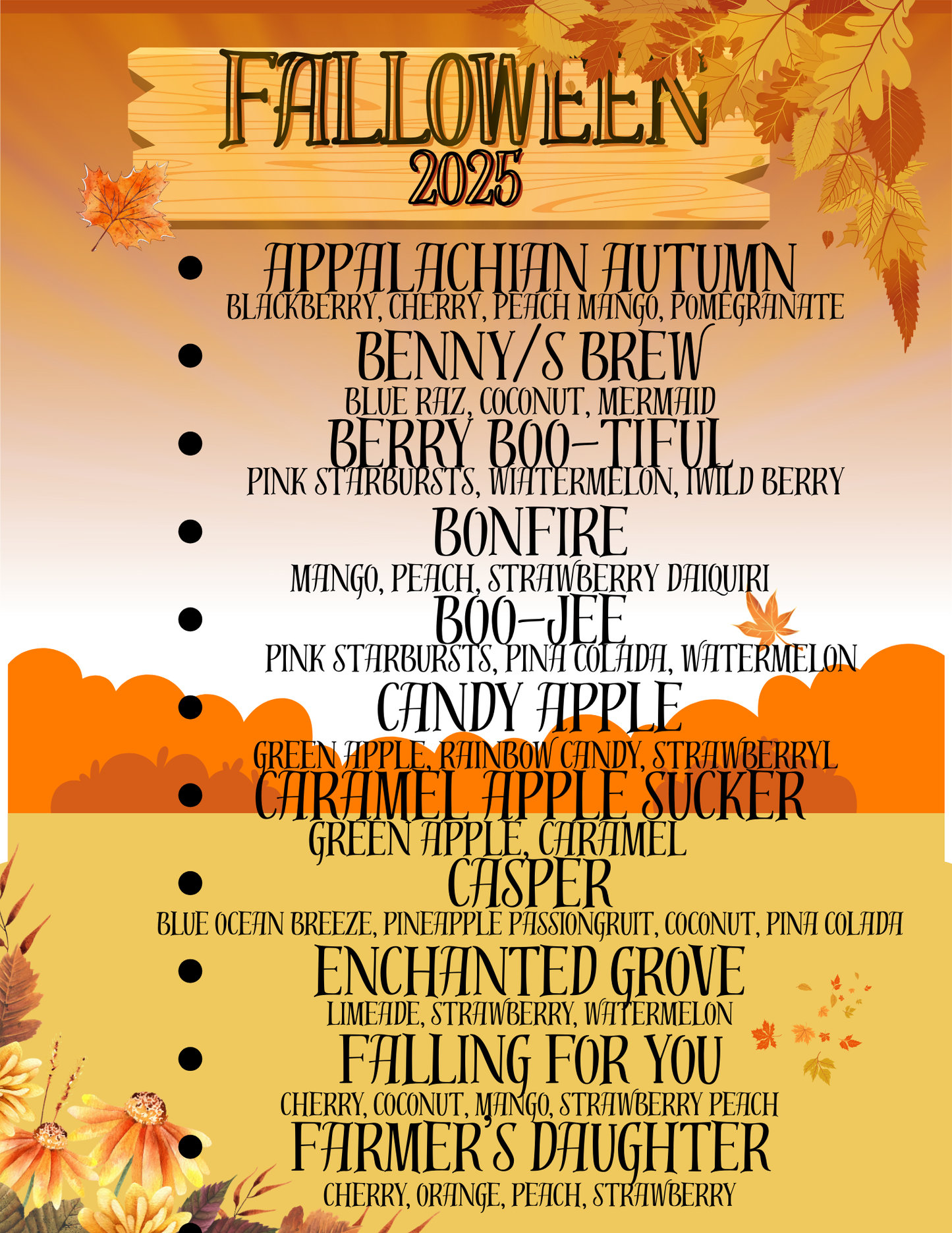 FALL-O-WEEN Menu Single Serve PRINCESS PACK - ZERO CAFFEINE OR VITAMINS