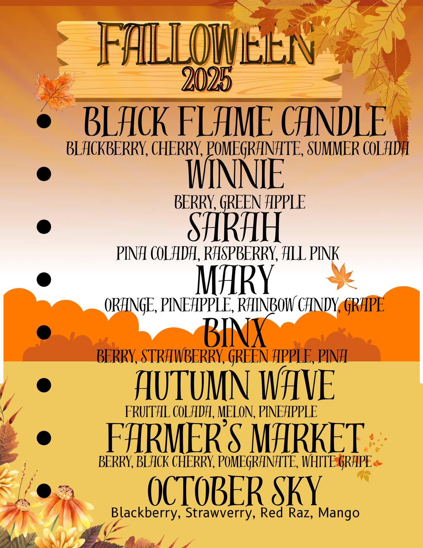 FALL-O-WEEN Menu Single Serve Packs Loaded Water Bomb