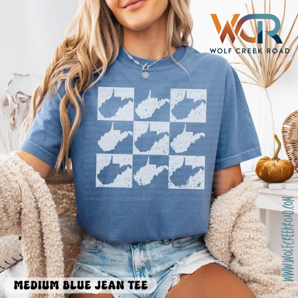 Vintage West Virginia Checkerboard Tee