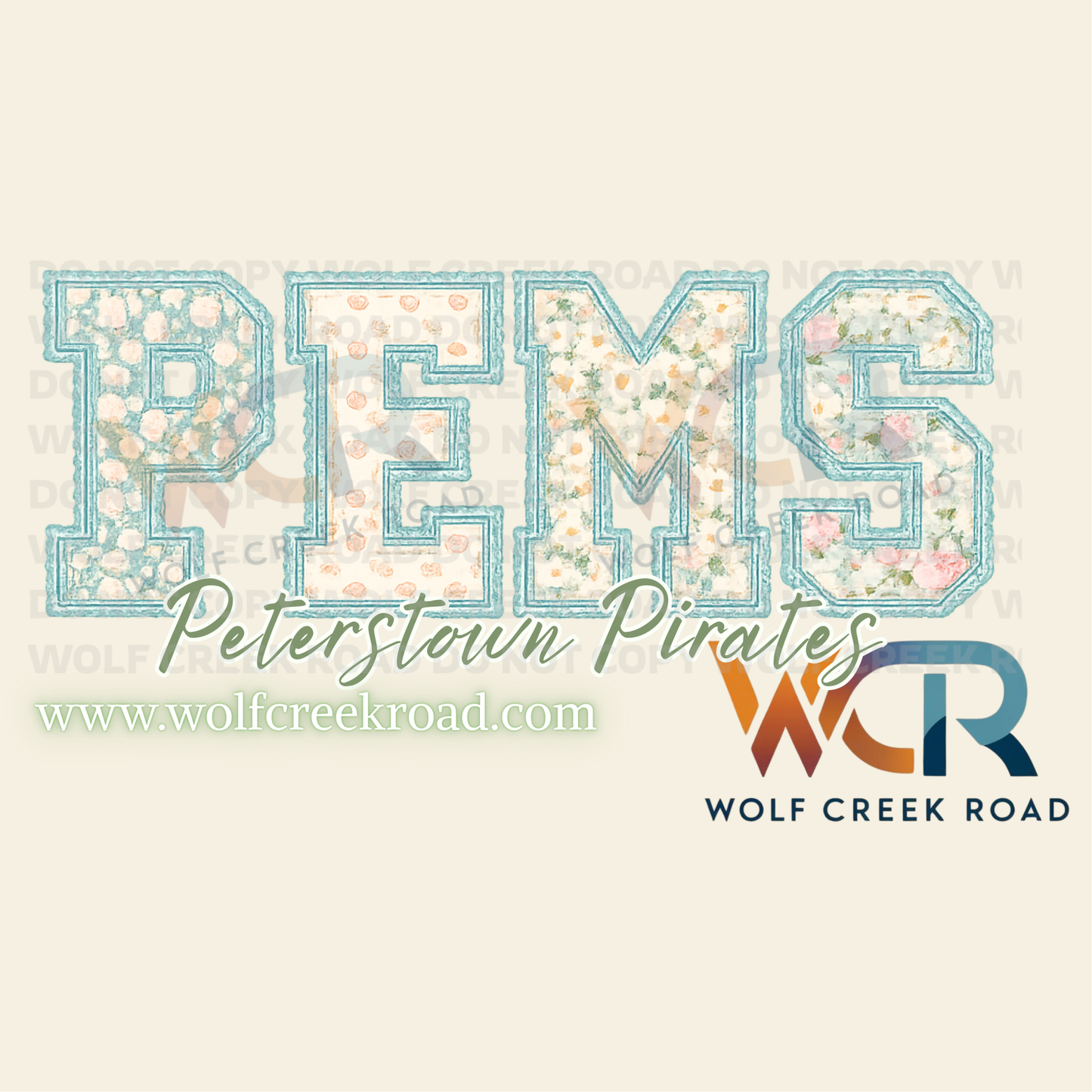 PEMS Patchwork Floral | Peterstown Pirates Comfort Colors T-Shirt