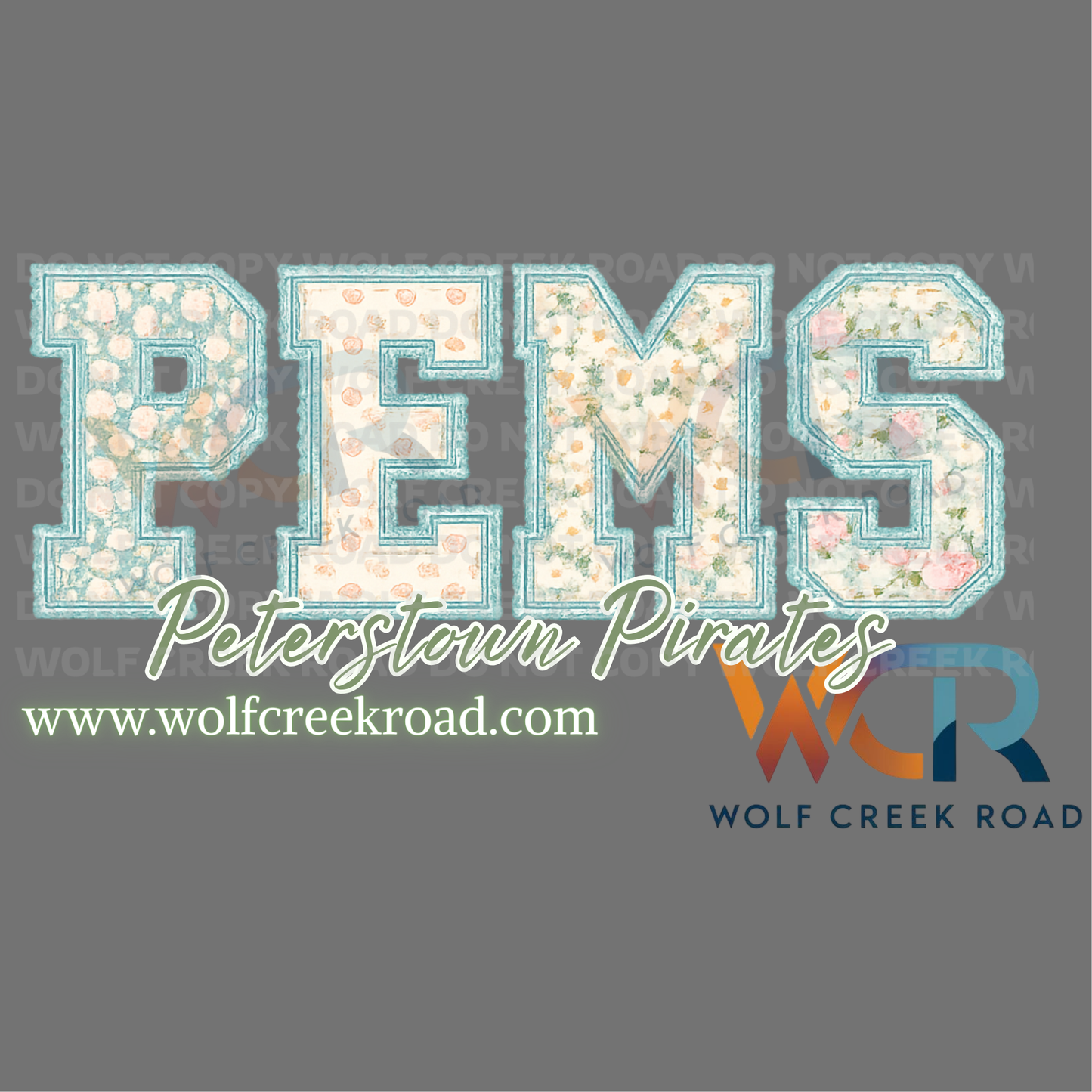 PEMS Patchwork Floral | Peterstown Pirates Comfort Colors T-Shirt