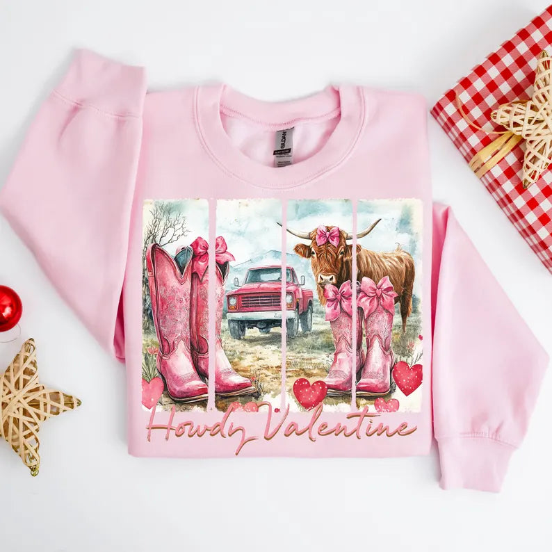 Howdy Valentine Crewneck Sweatshirt