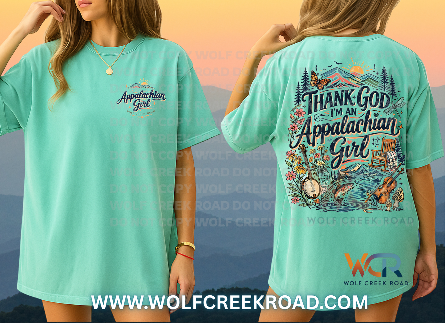 Thank God I'm An Appalachian Girl Comfort Colors Short Sleeve Tee