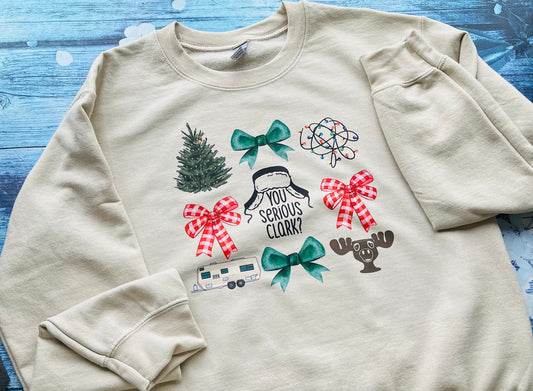 You Serious, Clark Coquette Bow Family Vacation Sweatshirt