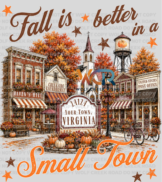 CUSTOM Fall Is Better In a Small Town Rich Creek Comfort COLORS OR SOFTSTYLE CREWNECK SWEATSHIRT