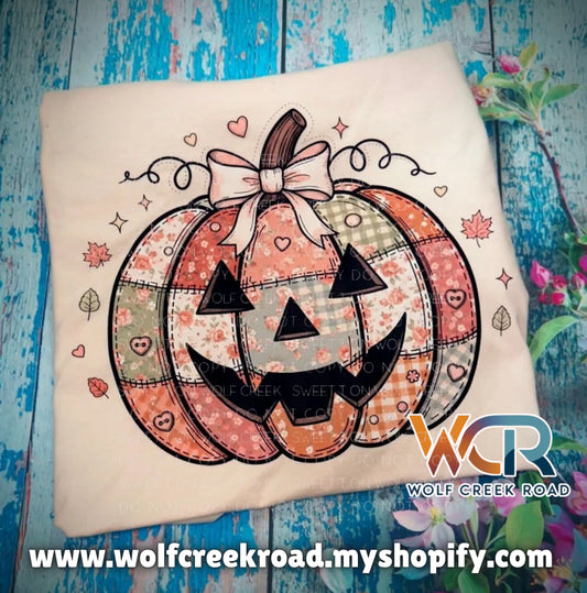 Viral Patchwork Pumpkin COMFORT COLORS OR SOFTSTYLE Short Sleeve