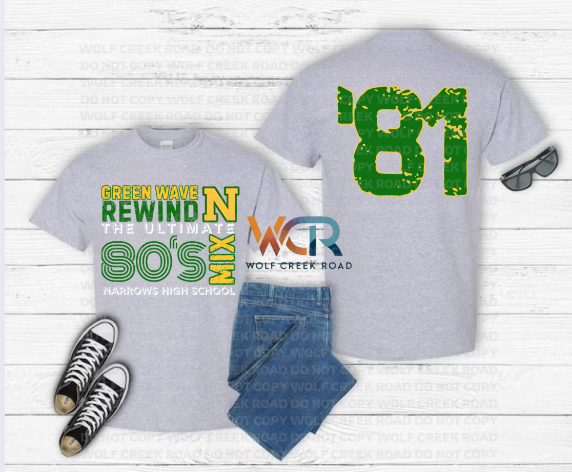 NHS: Decade Of The 80’s Class Reunion Short Sleeve & Long Sleeve Tee