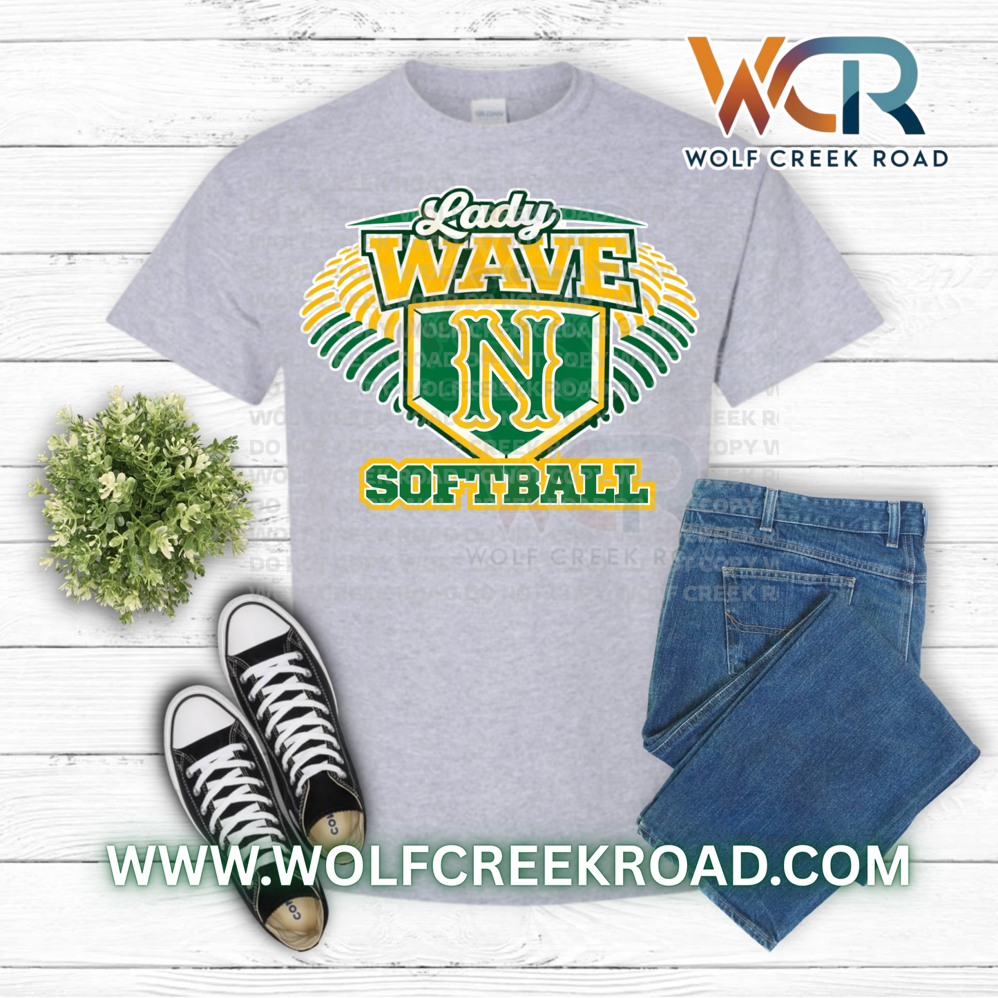 Narrows Lady Wave Softball Crest Game Day Short Sleeve Tee