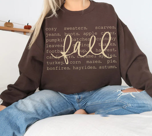 Fall Cozy Sweaters Scarves Crewneck Sweatshirt