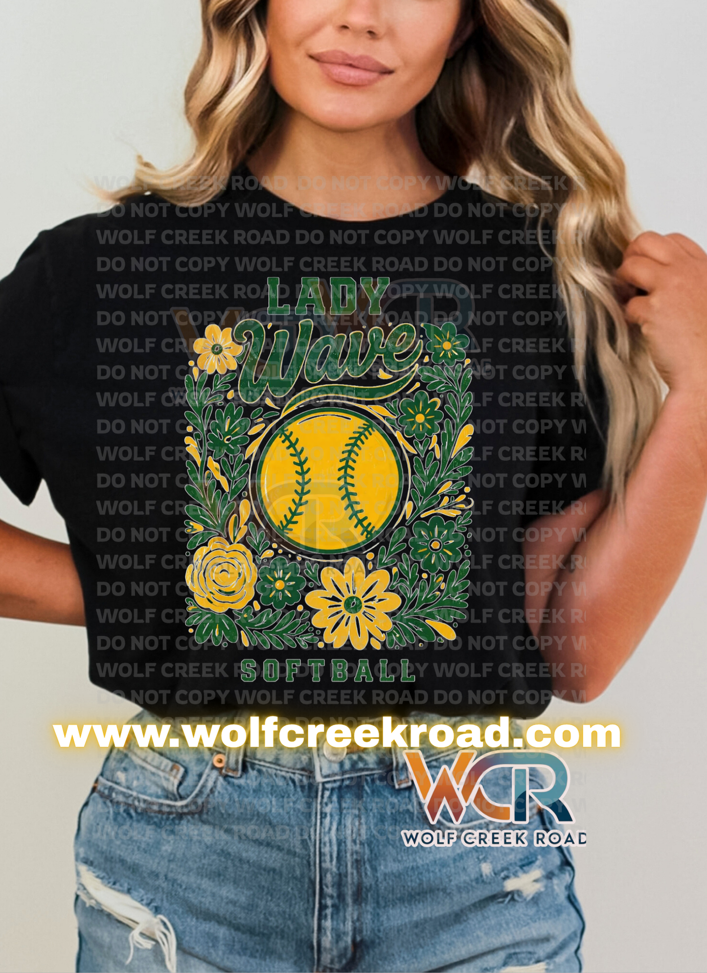Narrows Lady Wave Softball Vintage Floral Short Sleeve Tee