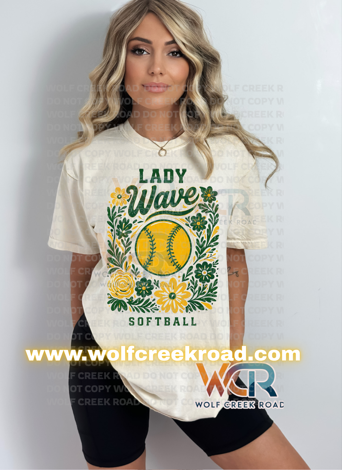 Narrows Lady Wave Softball Vintage Floral Short Sleeve Tee