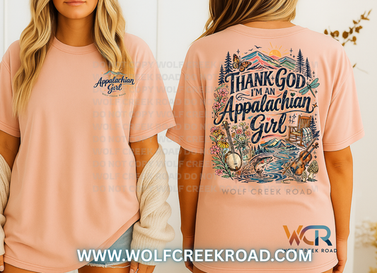 Thank God I'm An Appalachian Girl Comfort Colors Short Sleeve Tee