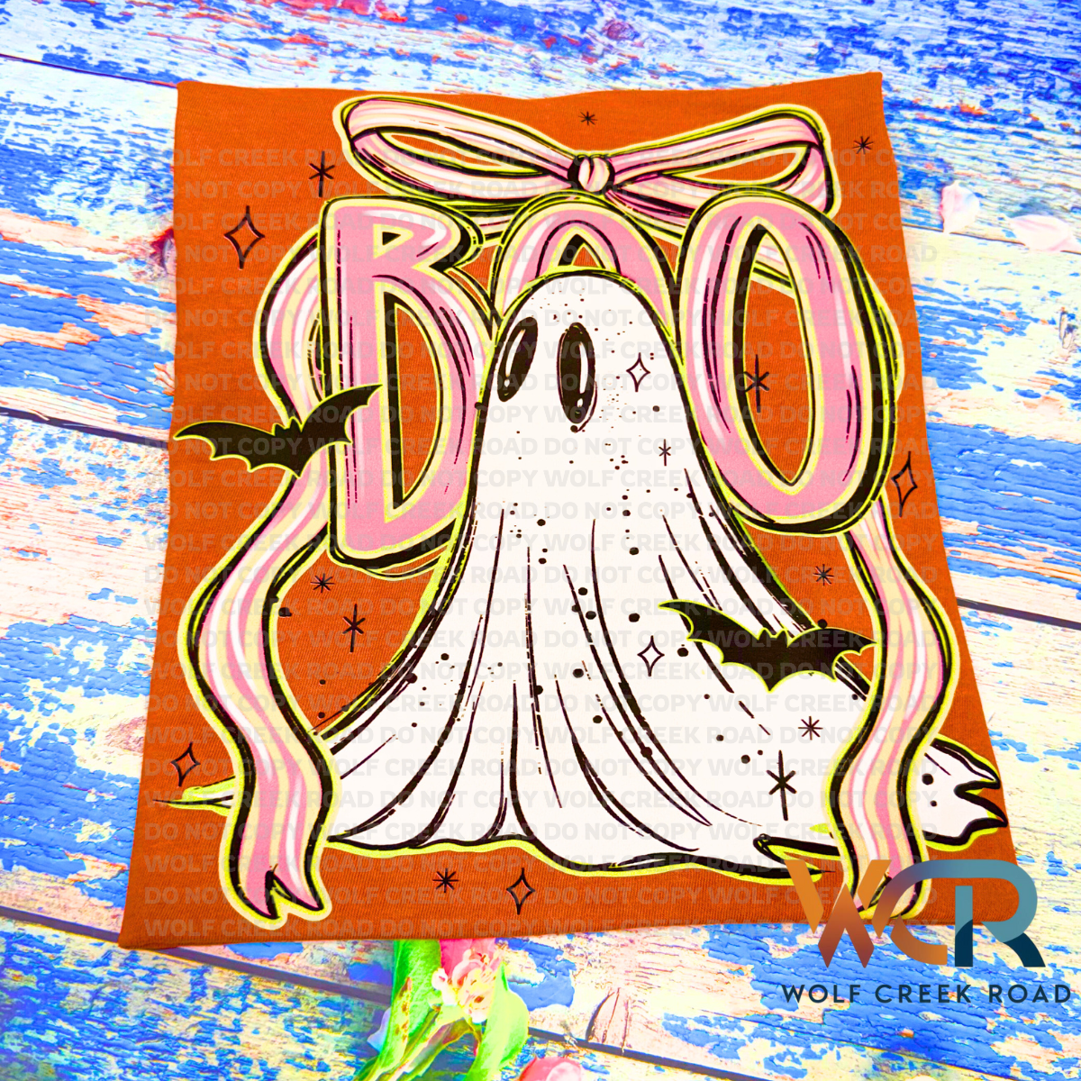 Preppy Boo Ghost With Bow COMFORT COLORS OR SOFTSTYLE Shirt