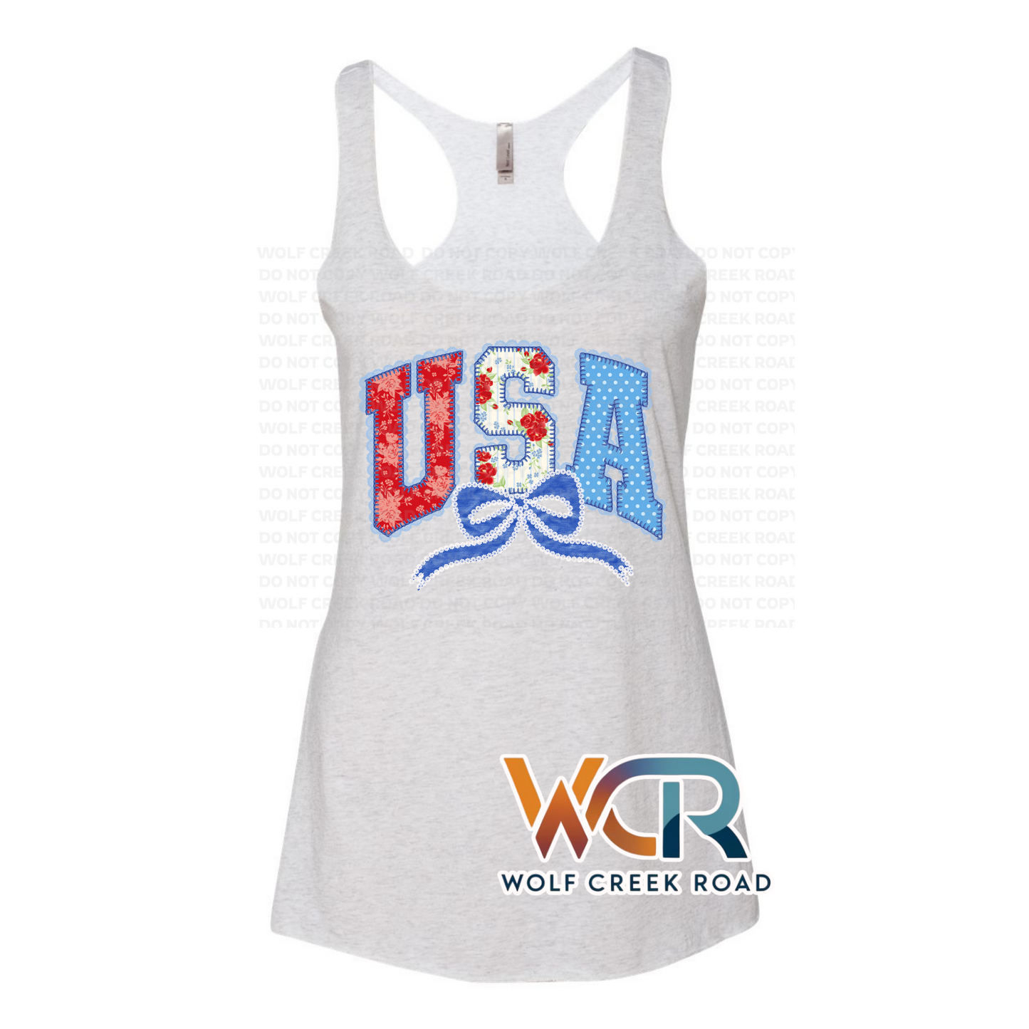 USA Lace Patchwork Patriotic Graphic Tee & Tank | Red White Blue Vintage Americana Shirt