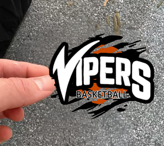 Personalized Vipers Ripped Car Decal Or Water Bottle Sticker