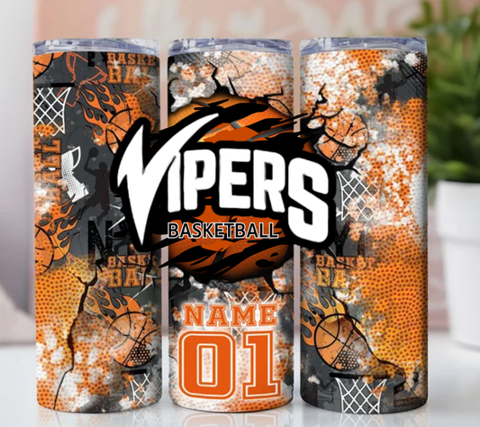 Personalized Vipers Basketball Tumbler