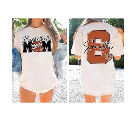 Basketball Mom Comfort Colors Short Sleeve T-Shirt