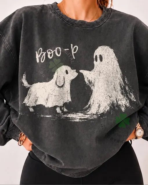 Boop Dog And Ghost Graphic Shirt