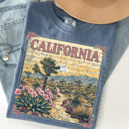 California Vintage Style Postage Stamp Comfort Colors Tshirt