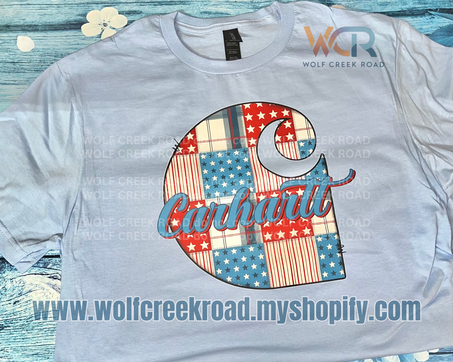 Carhartt Inspired Americana/USA Comfort Colors Short Sleeve Tshirt