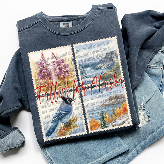 Fallin' For Alaska Vintage State Stamp Comfort Colors Shirt