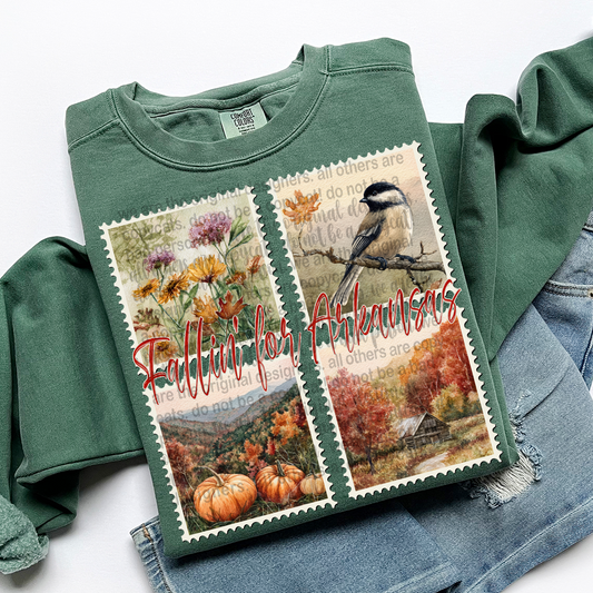 Fallin' For Arkansas Vintage State Stamp Comfort Colors Shirt (Copy)