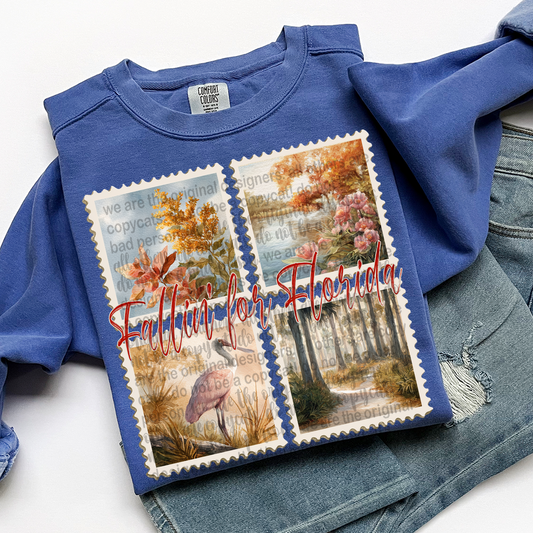 Fallin' For FLORIDA Vintage State Stamp Comfort Colors Shirt