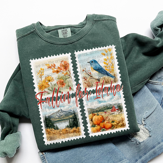 Fallin' For IDAHO Vintage State Stamp Comfort Colors Shirt