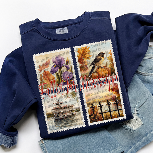 Fallin' For MISSISSIPPI Vintage State Stamp Comfort Colors Shirt