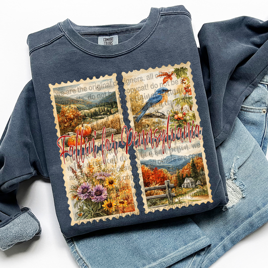 Fallin' For PENNSYLVANIA Vintage State Stamp Comfort Colors Shirt