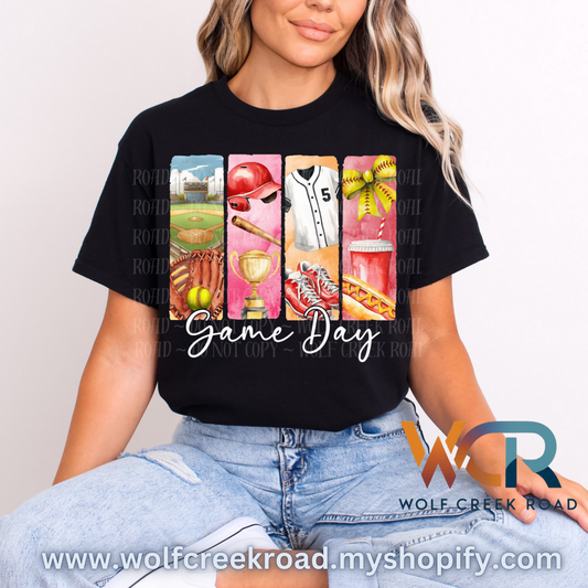 Softball Game Day Short Sleeve Tee
