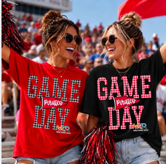 Peterstown Pirates Game Day Gingham Short Sleeve
