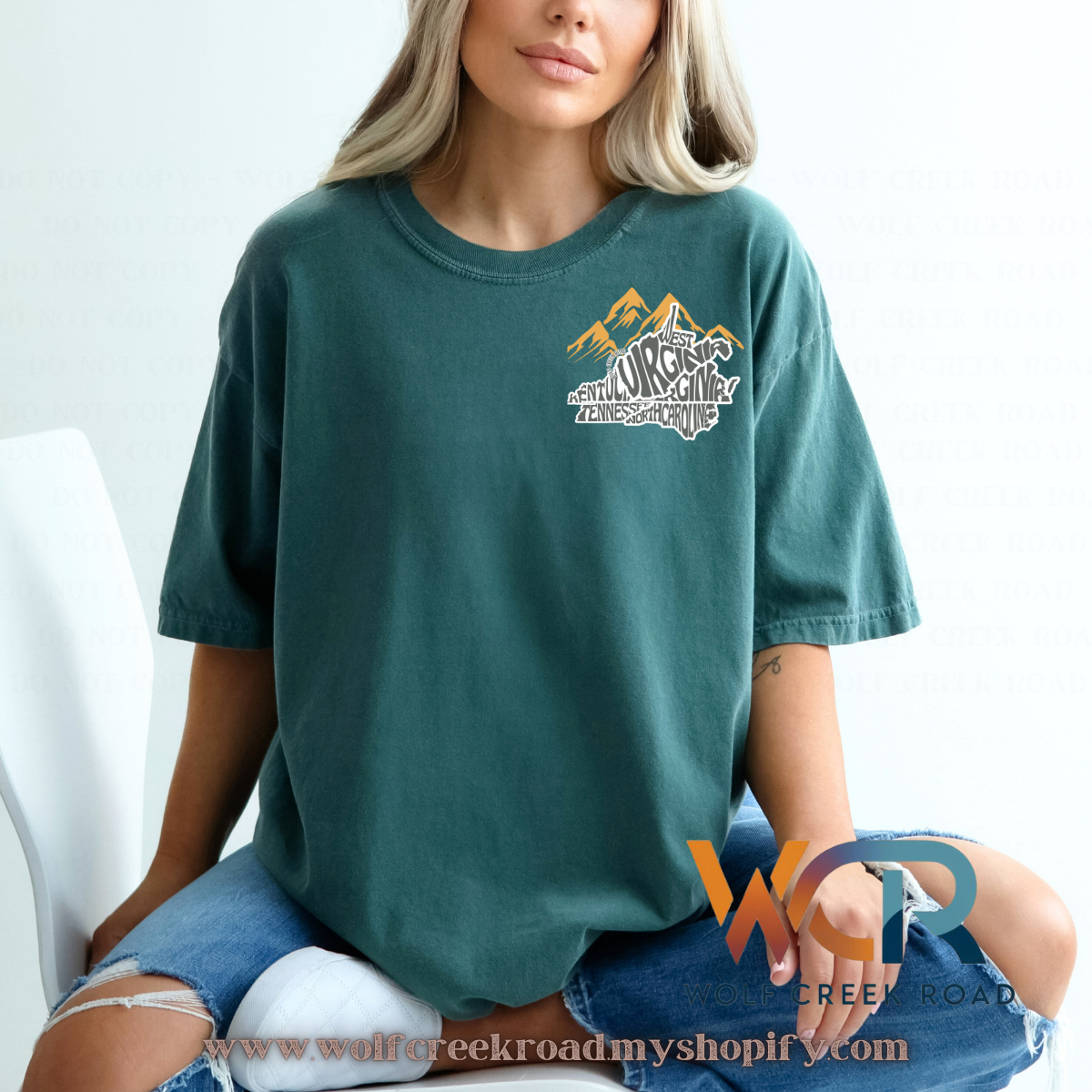 Holler Tough, River Rough, Mountain Made, Appalachian Raised Comfort Colors Short Sleeve Tee