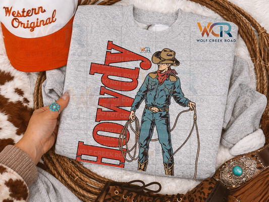 Vintage Cowboy Howdy Graphic Shirt