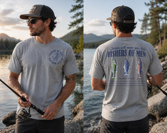 Jesus Will Make You Fishers Of Men Short Sleeve T-shirt