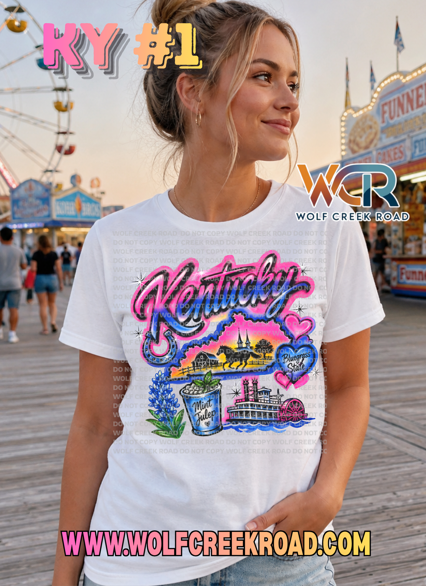 Vintage Airbrush State Souvenir Tee 🌴🎡