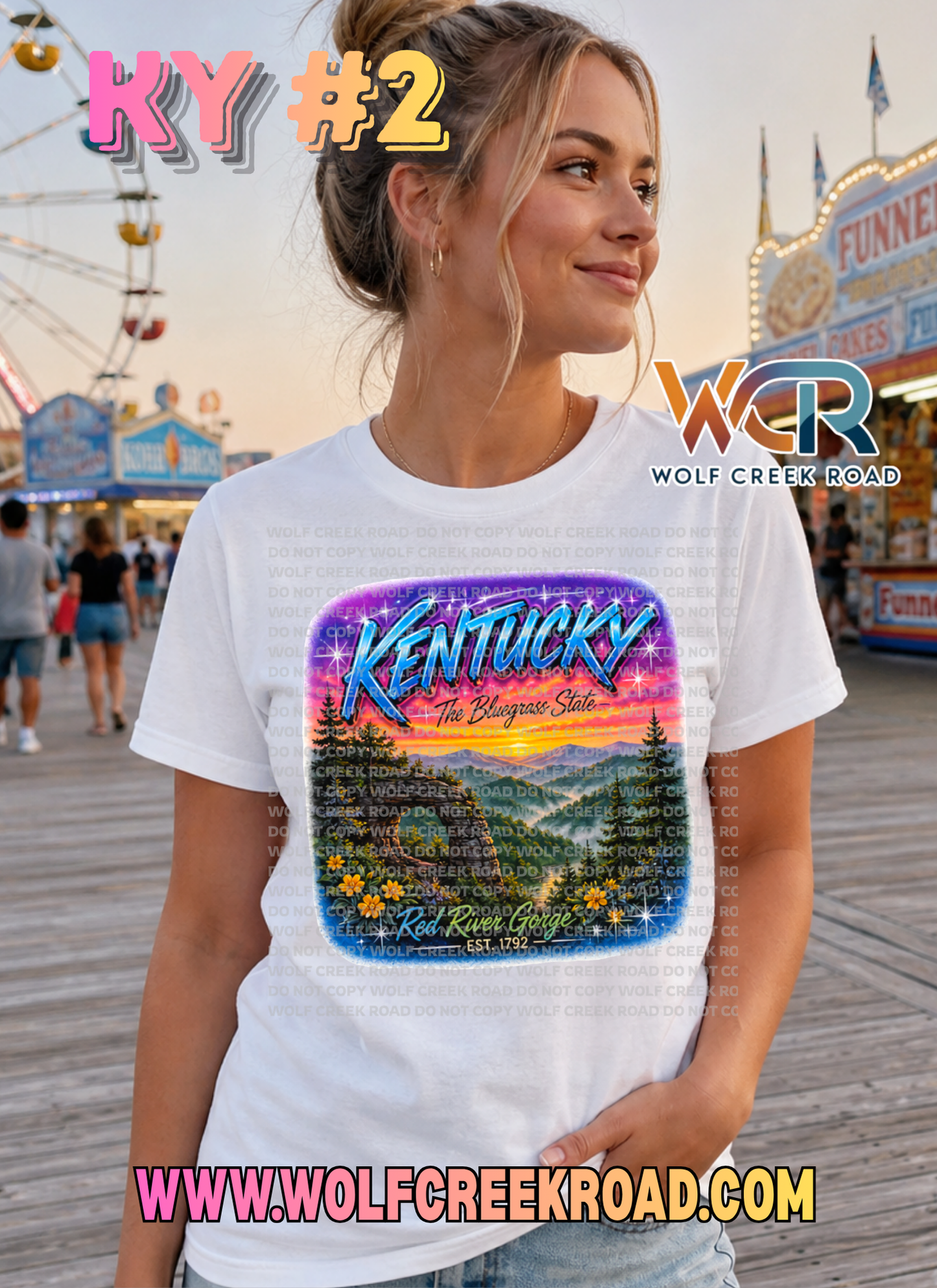 Vintage Airbrush State Souvenir Tee 🌴🎡