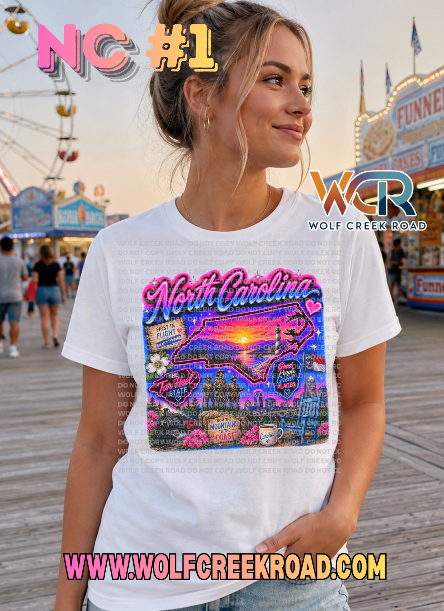 Vintage Airbrush State Souvenir Tee 🌴🎡