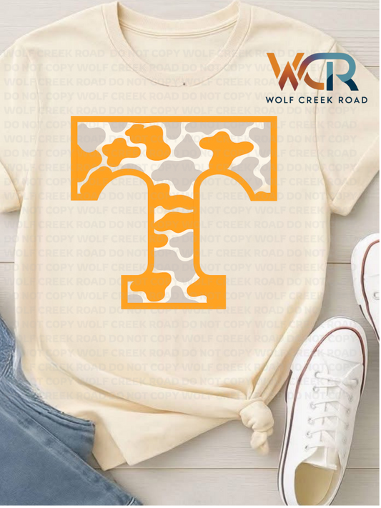 Orange Camo Power T COMFORT COLORS OR SOFTSTYLE Short Sleeve